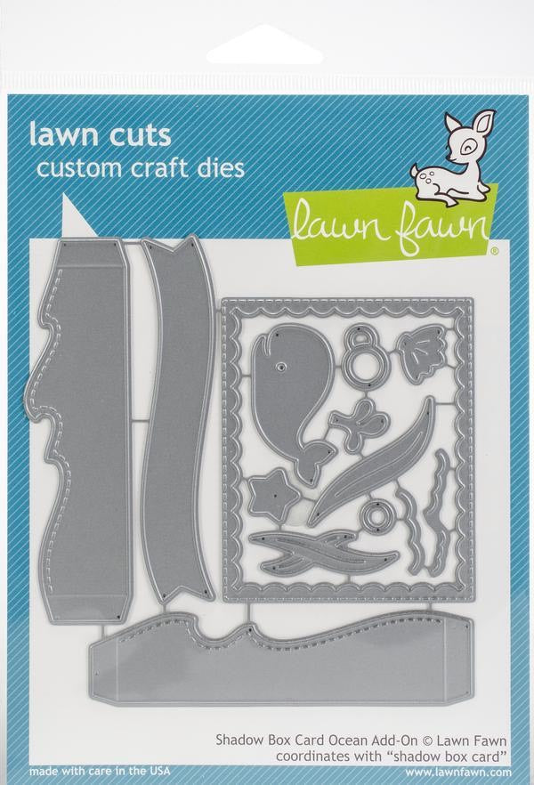 Shadow Box Card Ocean - Lawn Cuts Custom Craft Die