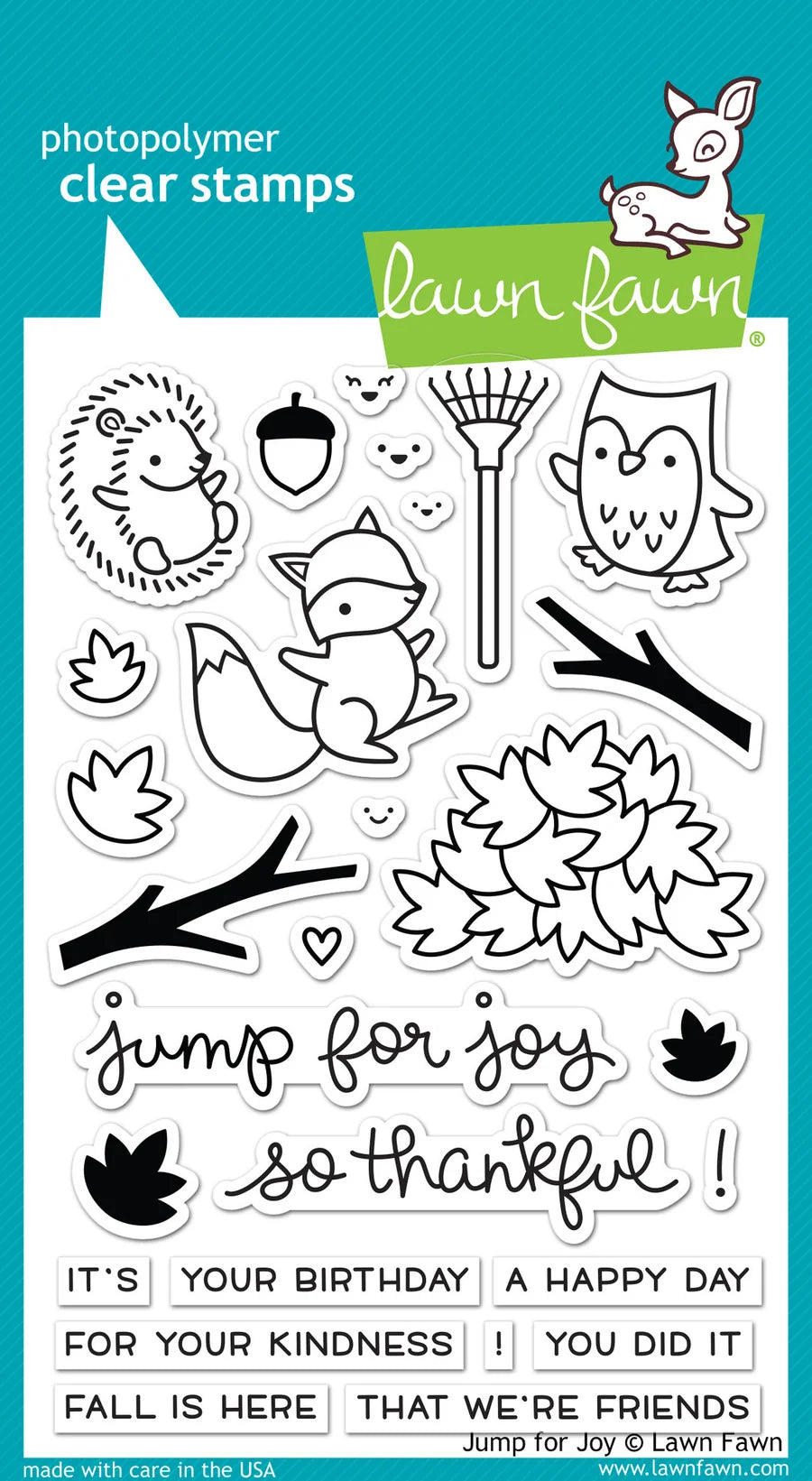 Jump For Joy Lawn Fawn Clear Stamps 4"X6"