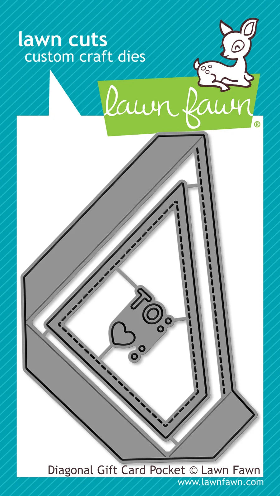Diagonal Gift Card Pocket Lawn Cuts Custom Craft Die