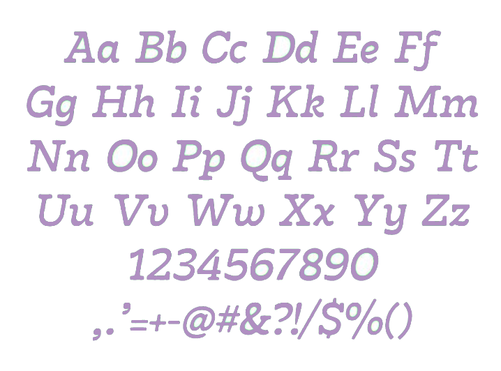 Serif Italic Puffy Foam Font