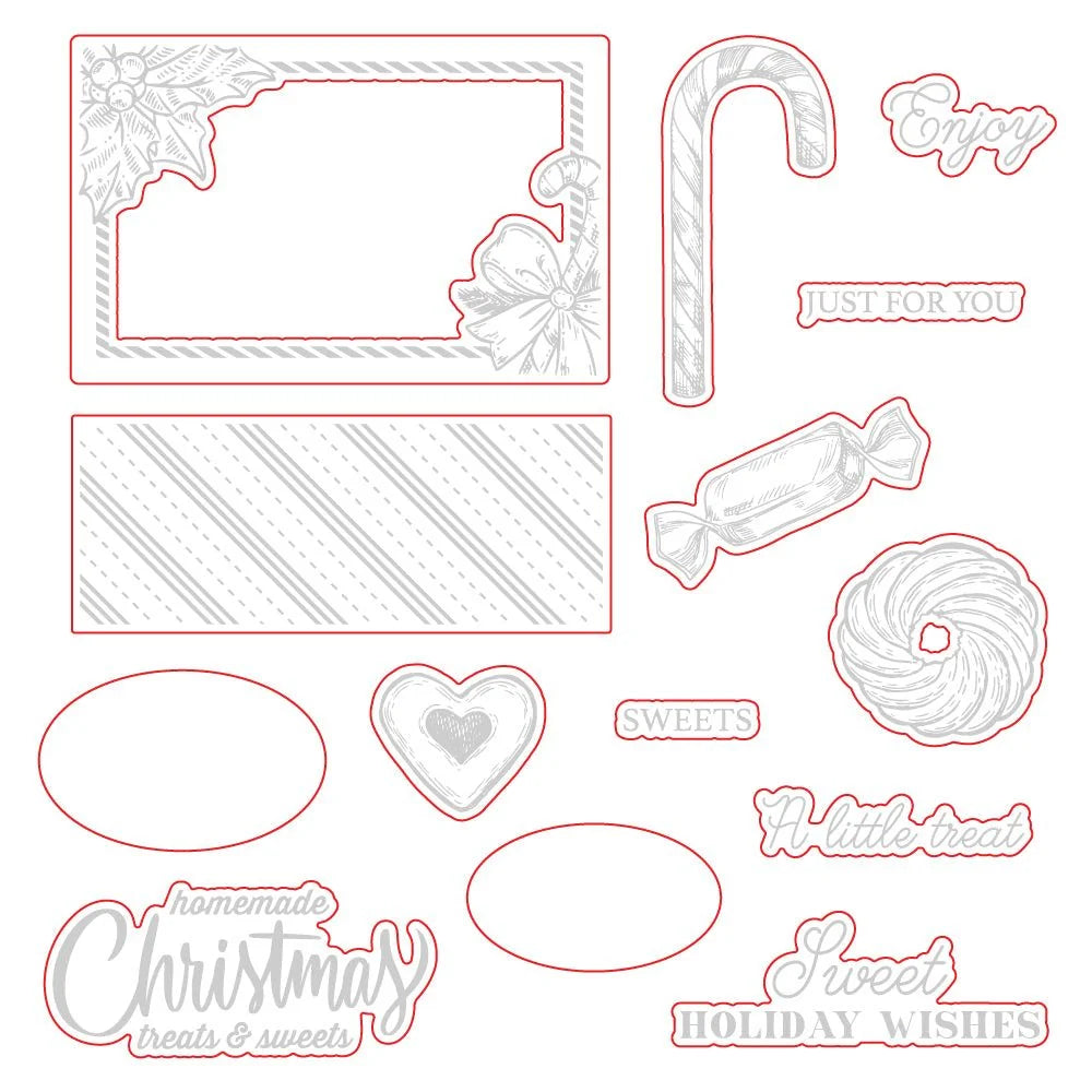 Holiday Treats Vintage Gift Card Box Add-On - Honey Cuts
