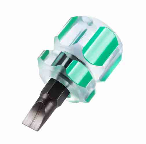 Mini green flat screwdriver