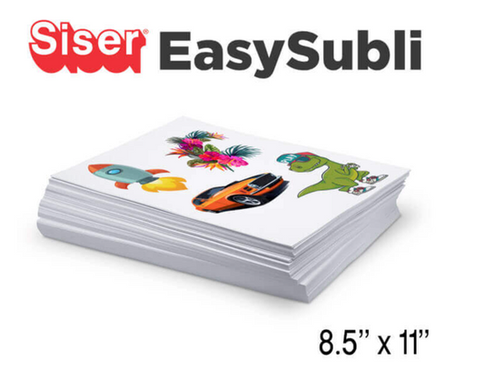 Siser Sublimation - EasySubli heat transfer vinyl sublimation sheets 8.4" x 11" sheets