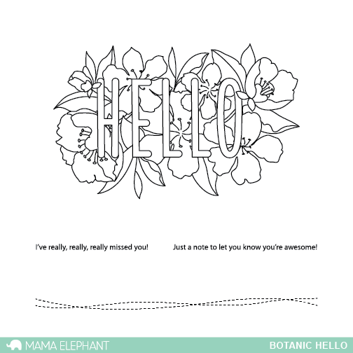 BOTANIC HELLO stamp set