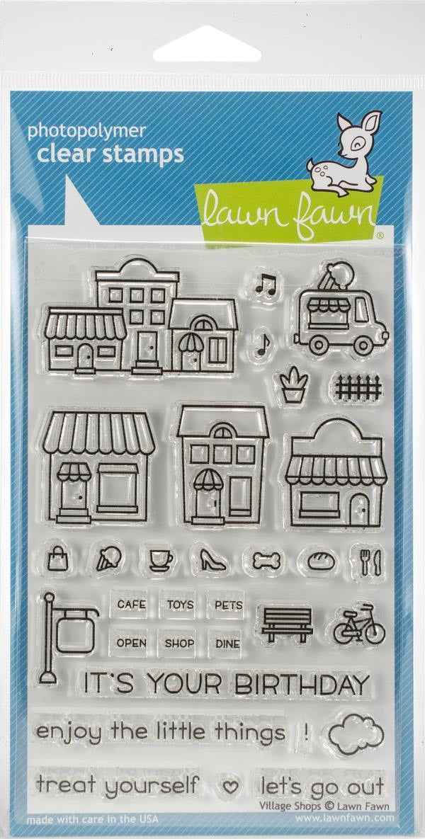 Village Shops  Lawn Fawn Clear Stamps 4"X6"