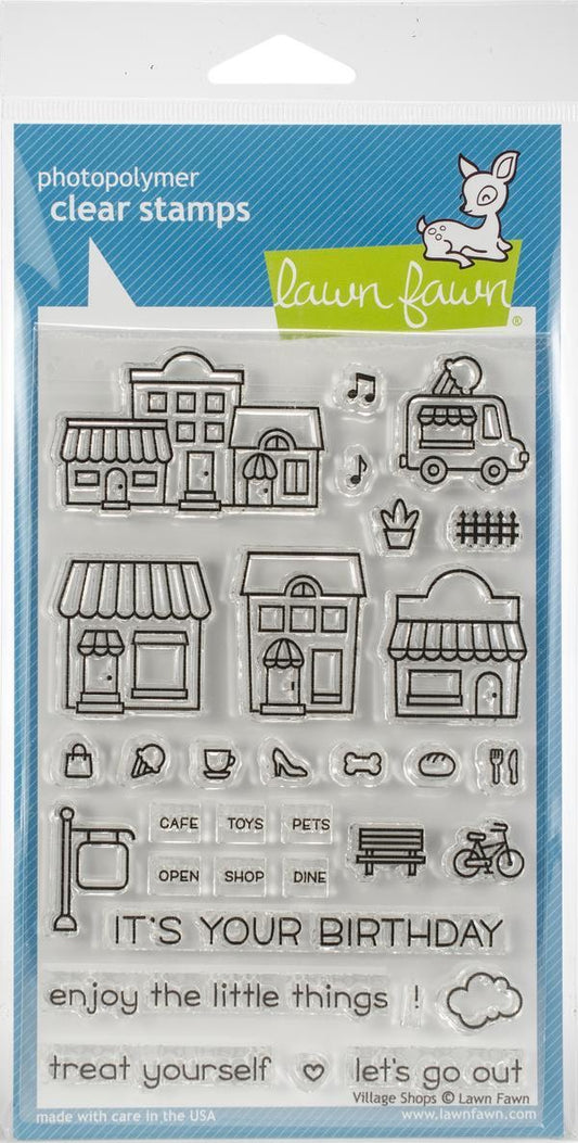 Village Shops  Lawn Fawn Clear Stamps 4"X6"