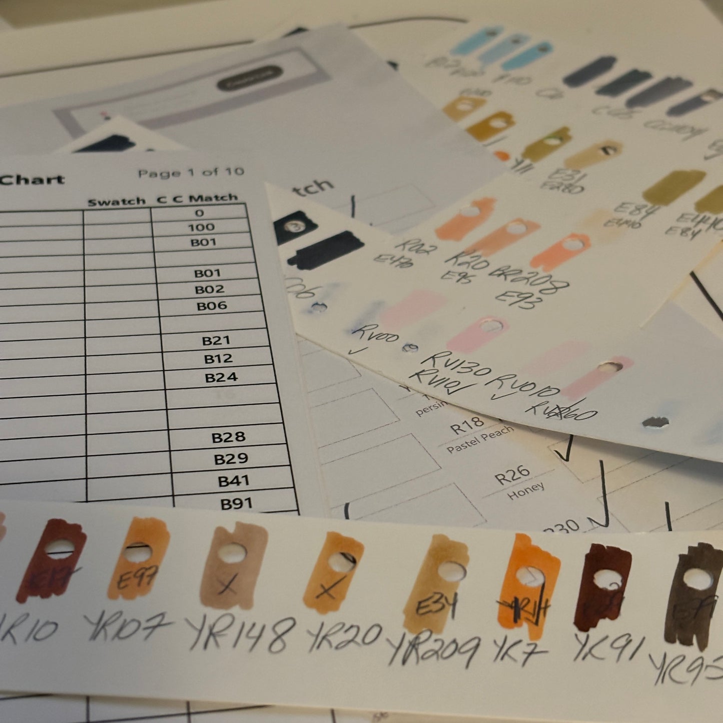 Copic Ohuhu Cross Reference Chart