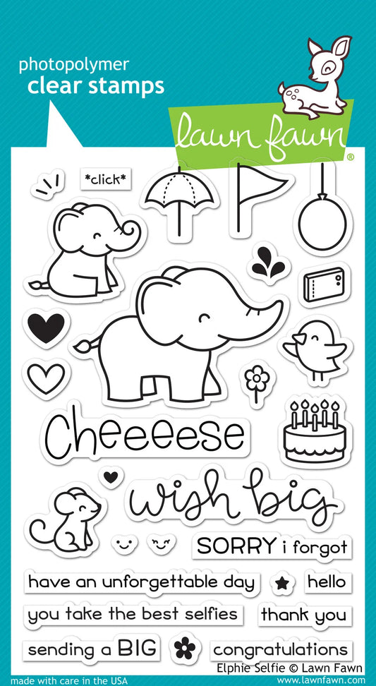 Elphie Selfie  Lawn Fawn Clear Stamps 4"X6"