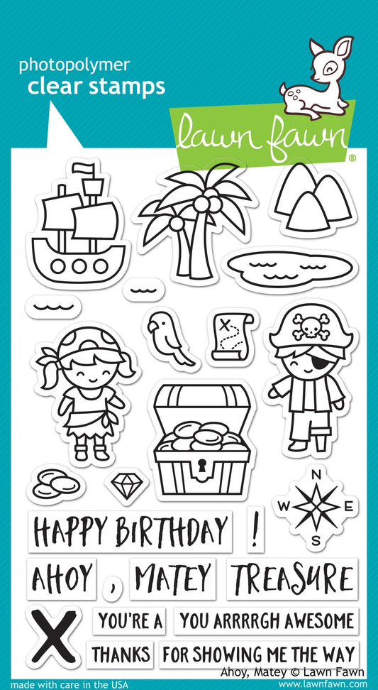 Ahoy, Matey  Lawn Fawn Clear Stamps 4"X6"