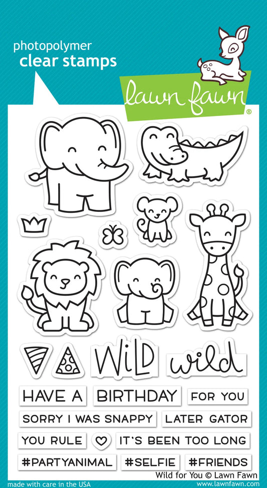 Wild For You -  Lawn Fawn Clear Stamps 4"X6"