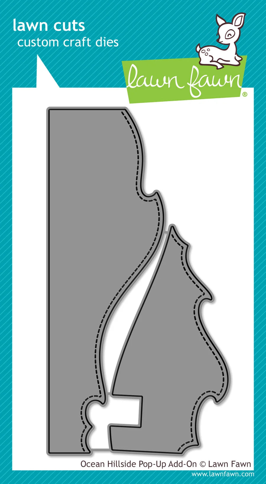 Ocean Hillside Pop-Up Add On  Lawn Cuts Custom Craft Die