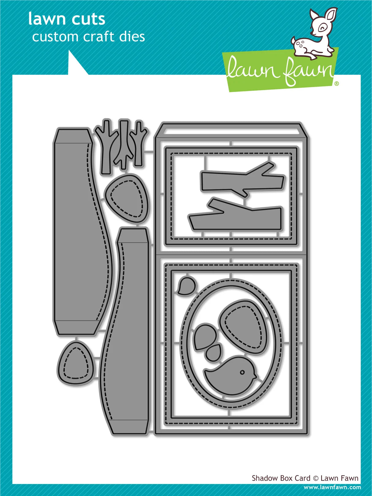 Shadow Box Card -  Lawn Cuts Custom Craft Die