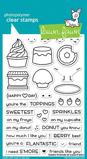 Sweet Friends -  Lawn Fawn Clear Stamps 4"X6"
