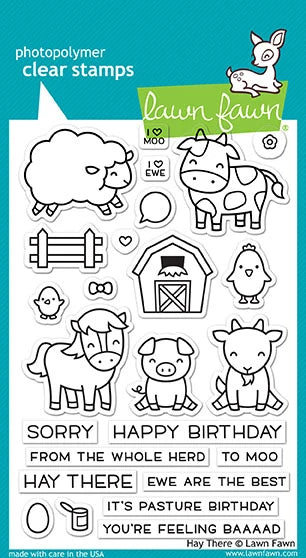 Hay There  Lawn Fawn Clear Stamps 4"X6"
