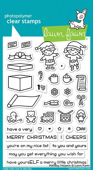Holiday Helpers  Lawn Fawn Clear Stamps 4"X6"