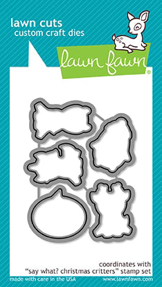 Say What? Christmas Critters  Lawn Cuts Custom Craft Die