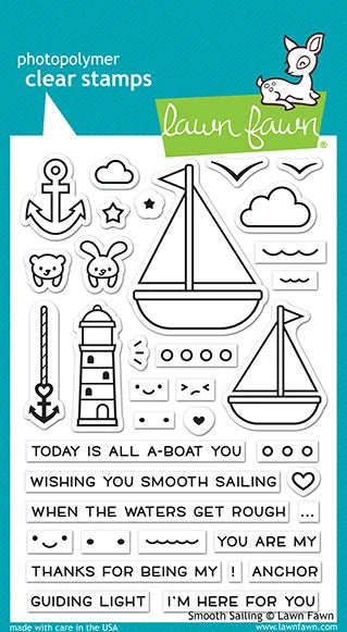 Smooth Sailing - Lawn Fawn Clear Stamps 4"X6"