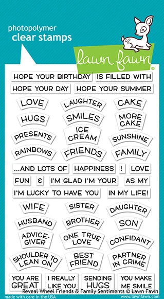 Reveal Wheel Friends & Family Sentiments