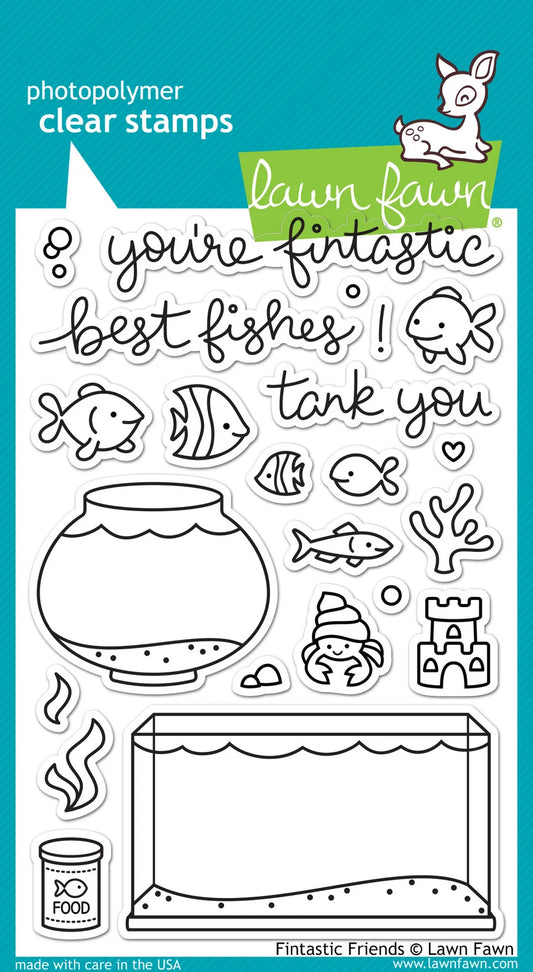 Fintastic Friends  Lawn Fawn Clear Stamps 4"X6"
