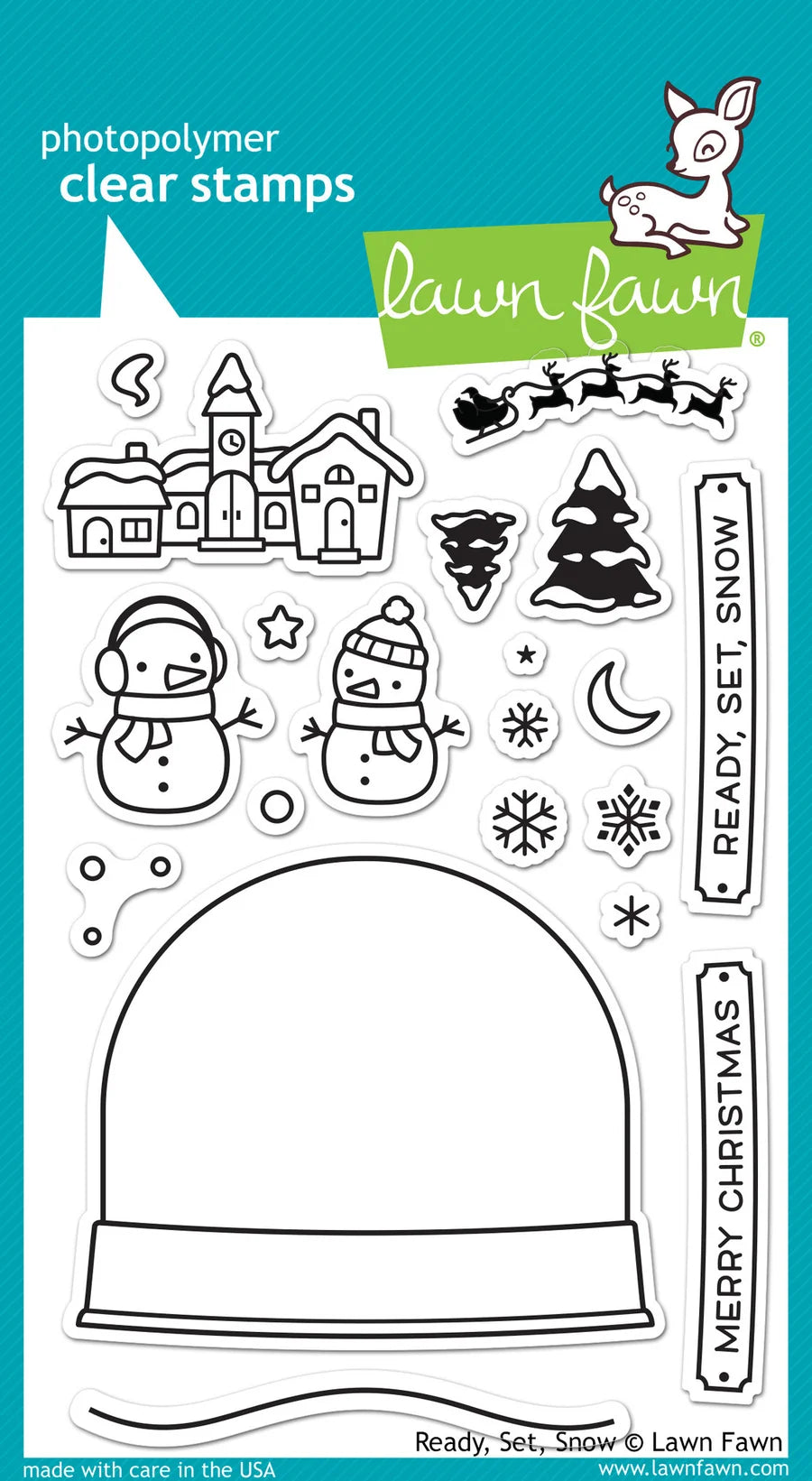 Ready, Set, Snow  Lawn Fawn Clear Stamps 4"X6"