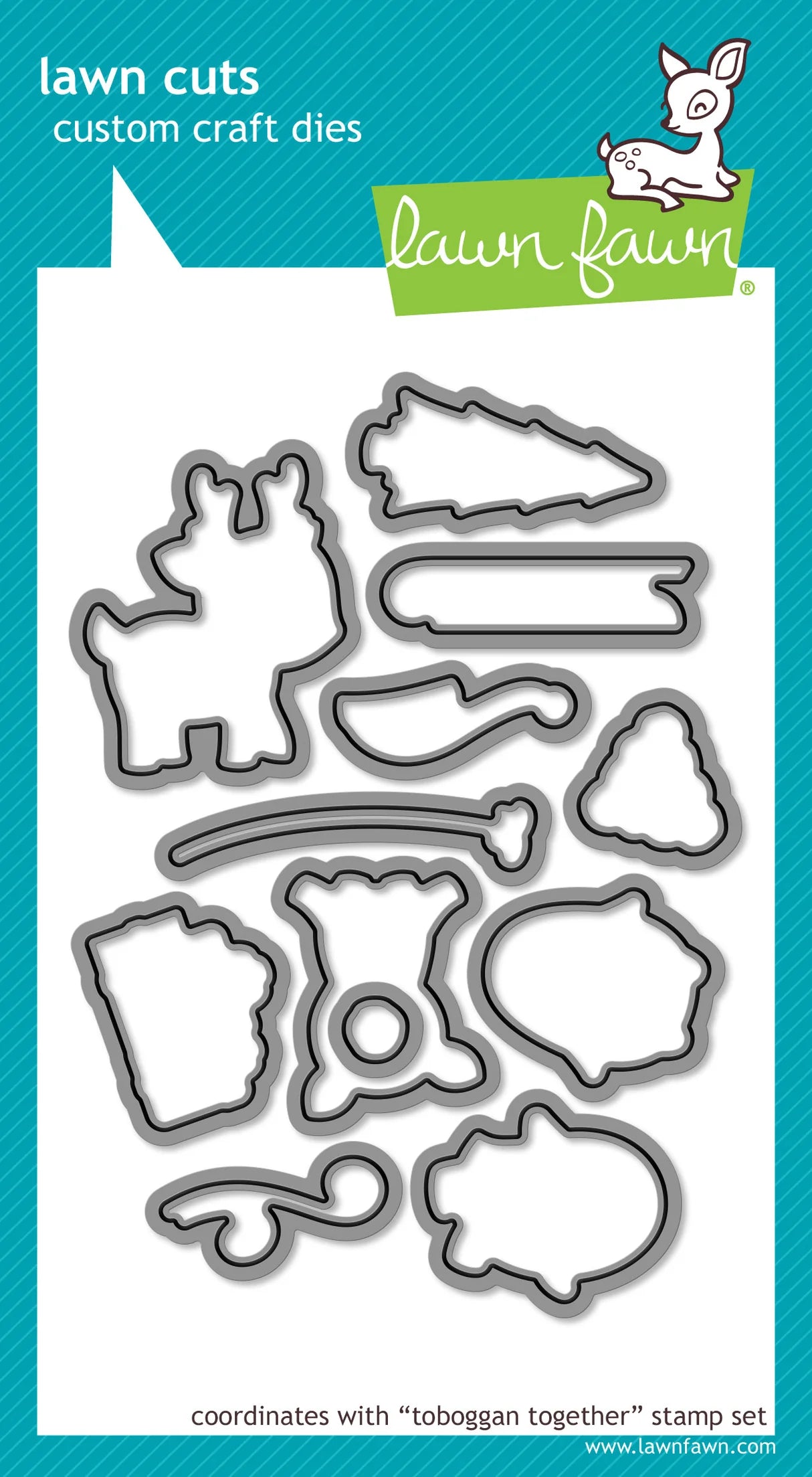 Toboggan Together -  Lawn Cuts Custom Craft Die