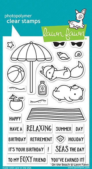 On The Beach - Lawn Fawn Clear Stamps 4"X6"