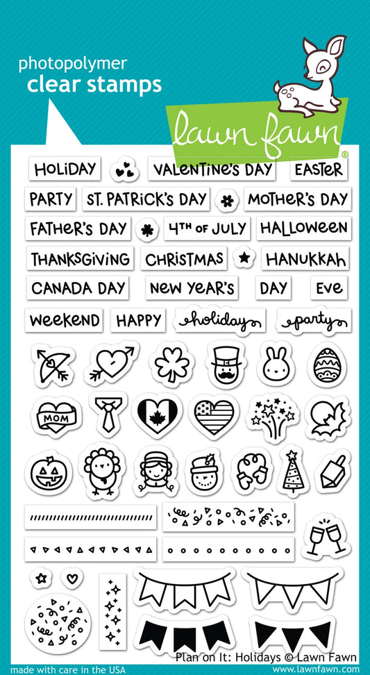Plan On It: Holidays -  Lawn Fawn Clear Stamps 4"X6"