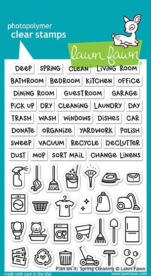Plan On It: Spring Cleaning -  Lawn Fawn Clear Stamps 4"X6"