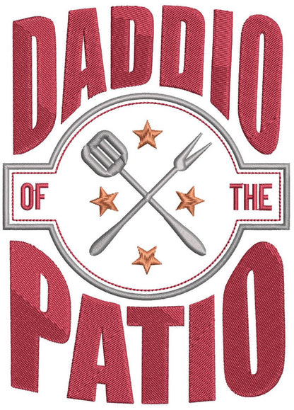 Daddio of the Patio machine embroidery design