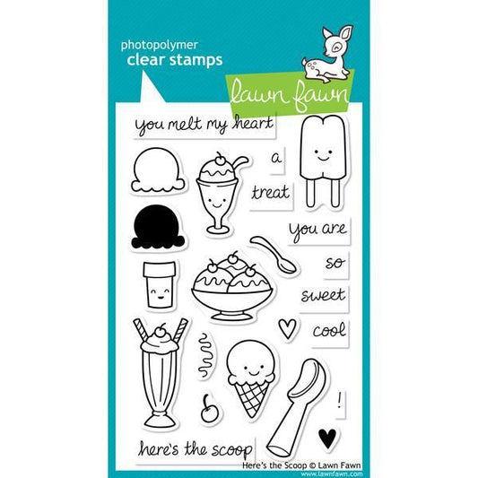 Here's The Scoop  Lawn Fawn Clear Stamps 4"X6"