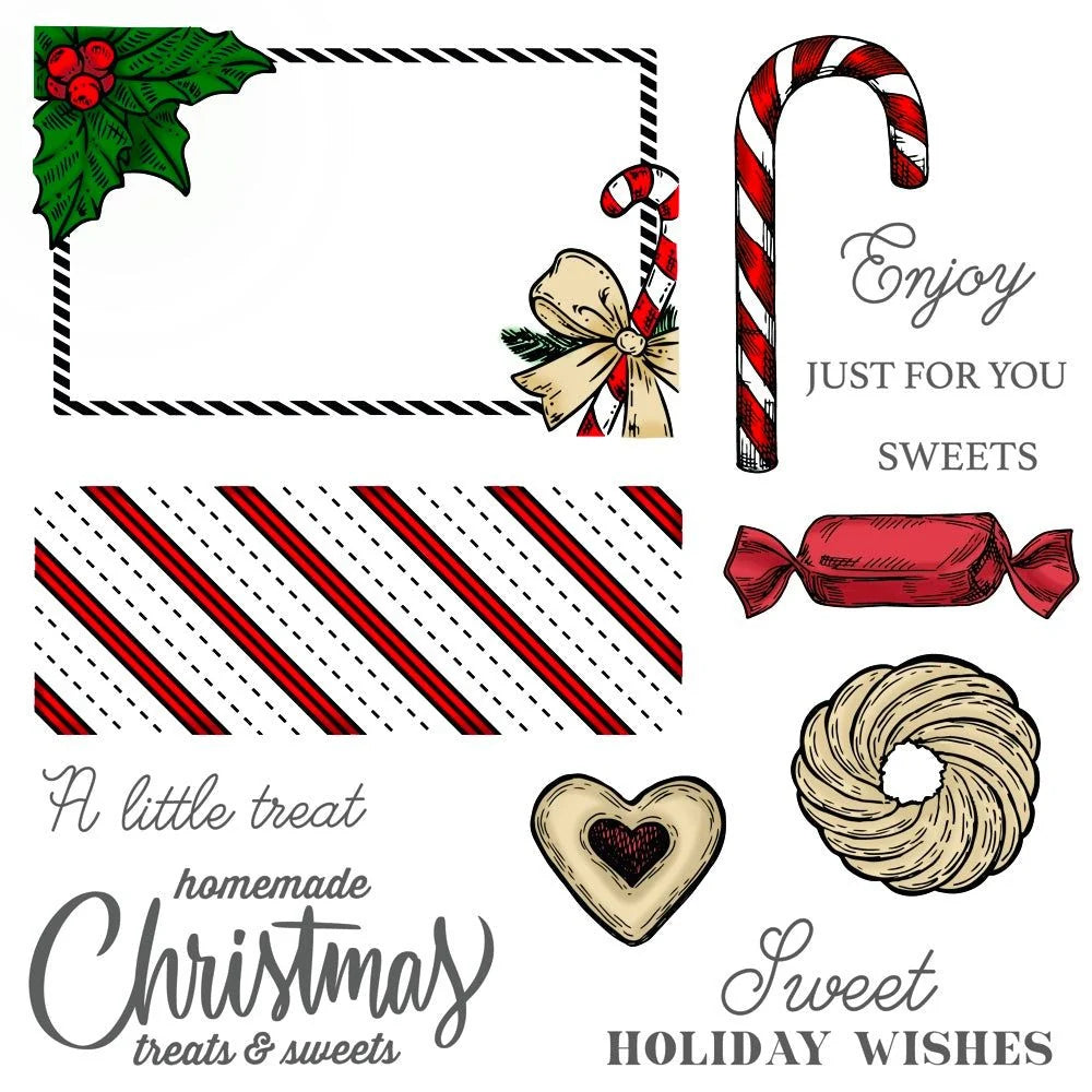 Holiday Treats Vintage Gift Card Box Add-On - Stamp Set