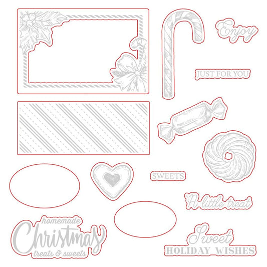 Holiday Treats Vintage Gift Card Box Add-On - Honey Cuts