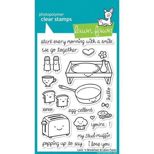Love 'n Breakfast  Lawn Fawn Clear Stamps 4"X6"