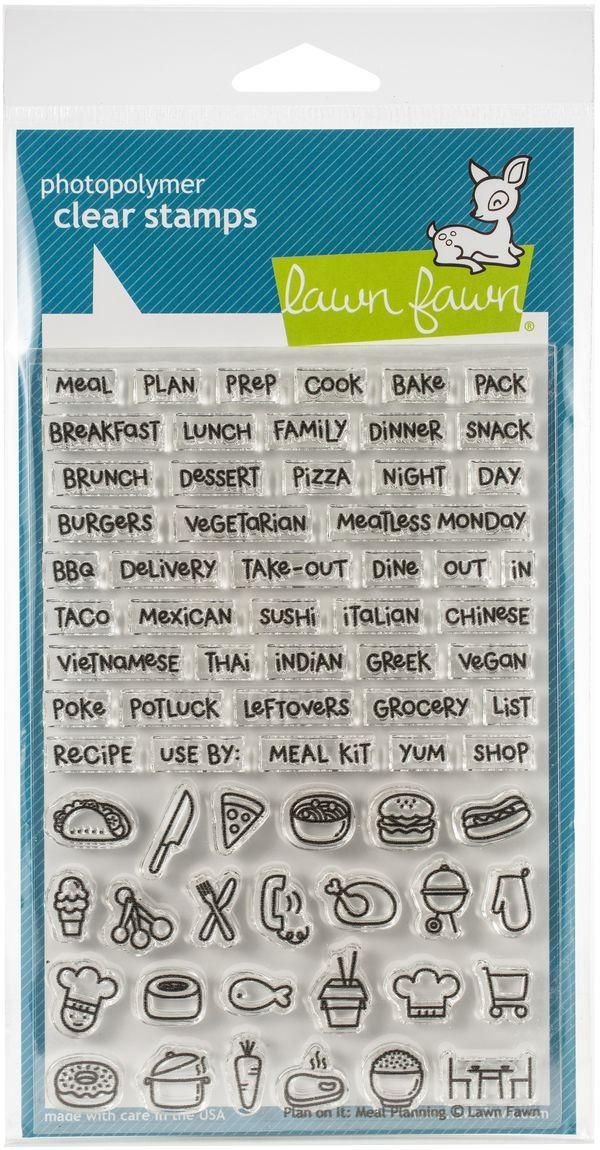 Plan On It: Meal Planning - Lawn Fawn Clear Stamps 4"X6"