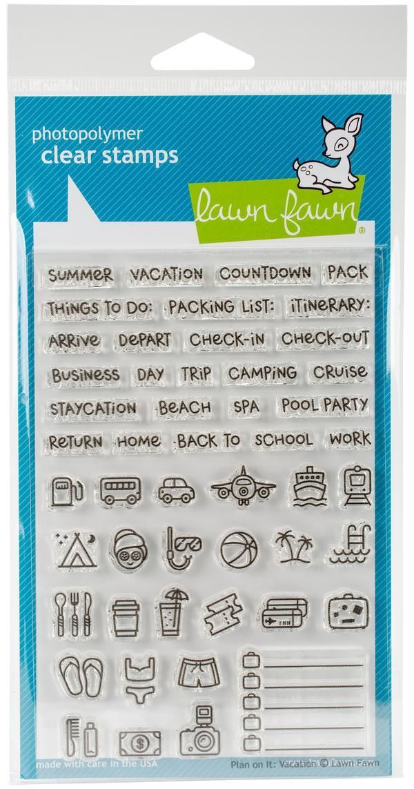 Plan On It: Vacation -  Lawn Fawn Clear Stamps 4"X6"