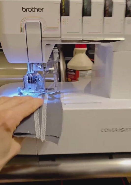 Brother CV3550 Coverstitch Machine with top cover feature (used, like new)