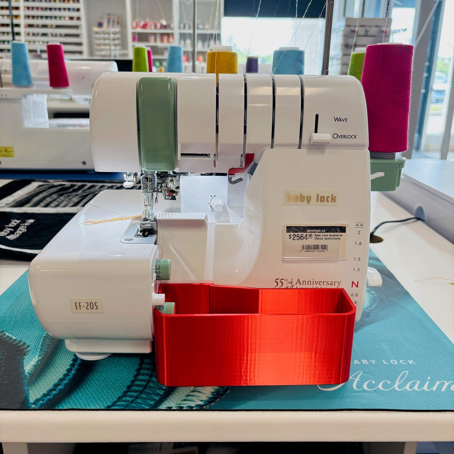 Thread catcher for Baby Lock serger