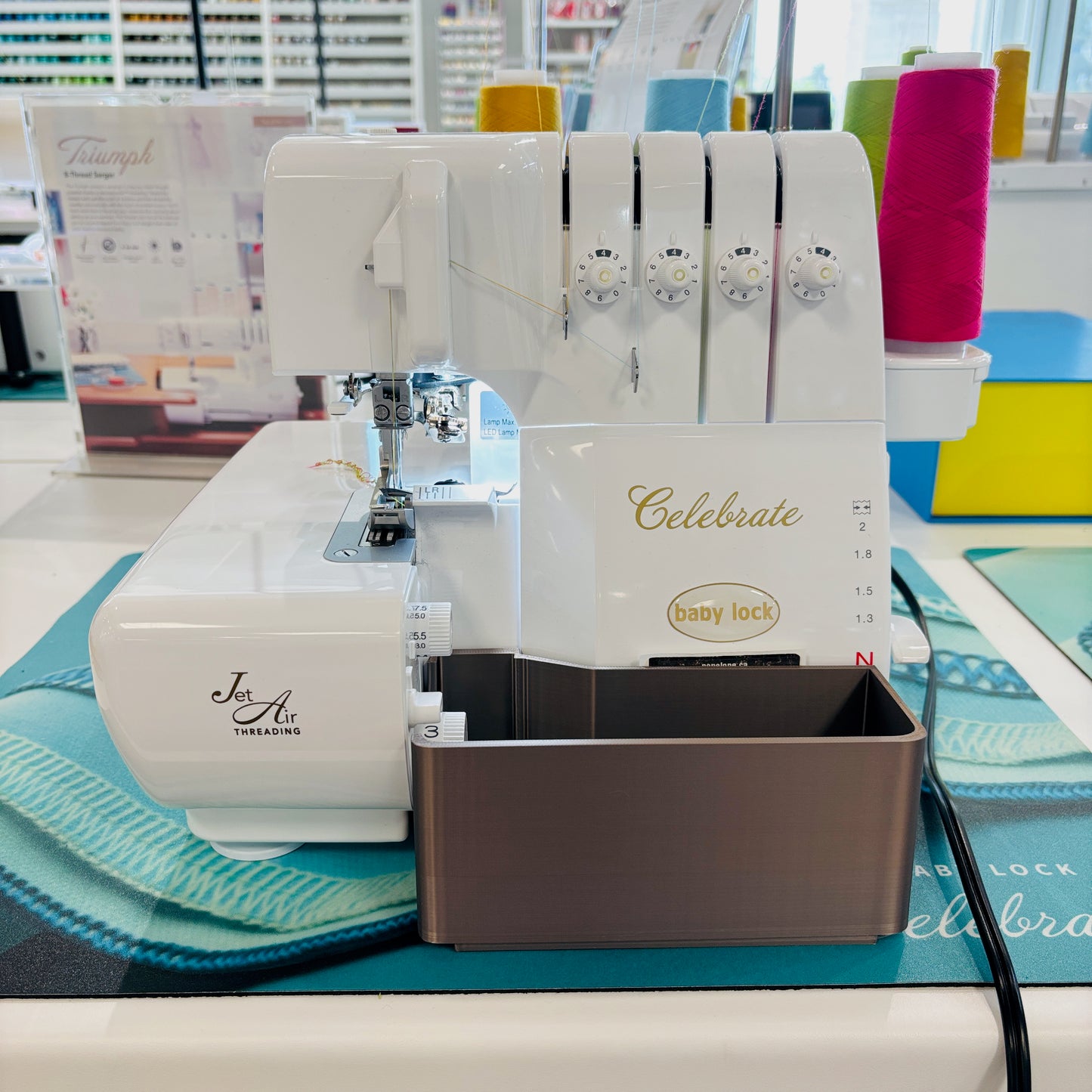 Thread catcher for Baby Lock serger