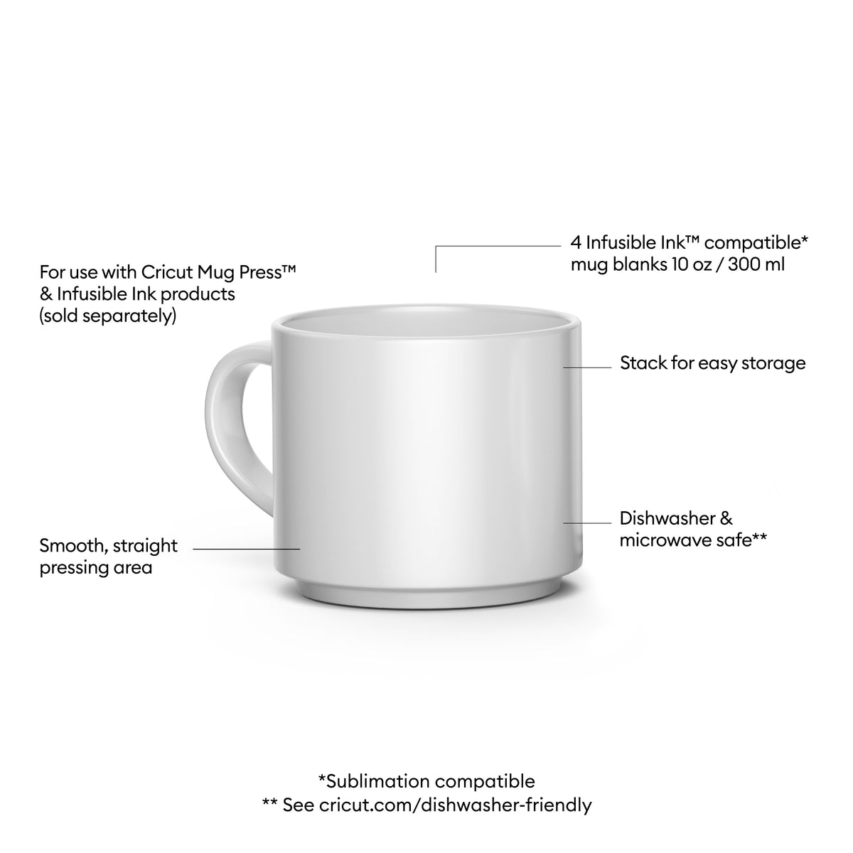Cricut Stackable Ceramic Sublimation Mugs