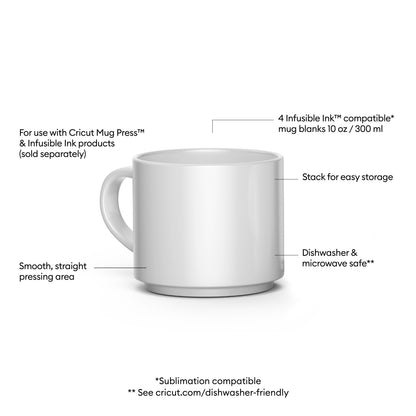 Cricut Stackable Ceramic Sublimation Mugs